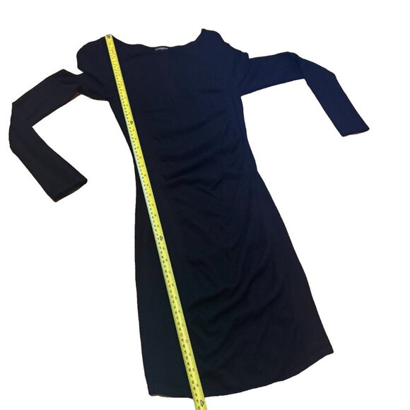 Express Womens Dress Long Sleeve Black Size SP - Rayon/Nylon/Spandex Blend - Picture 4 of 6